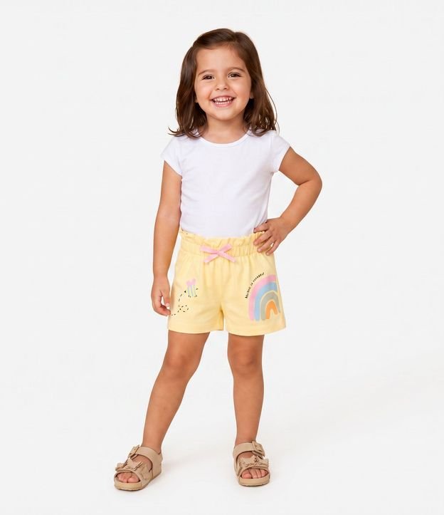 Bermuda Infantil en Algodón con Estampado Arcoiris  - Talle 1 a 6 años 1