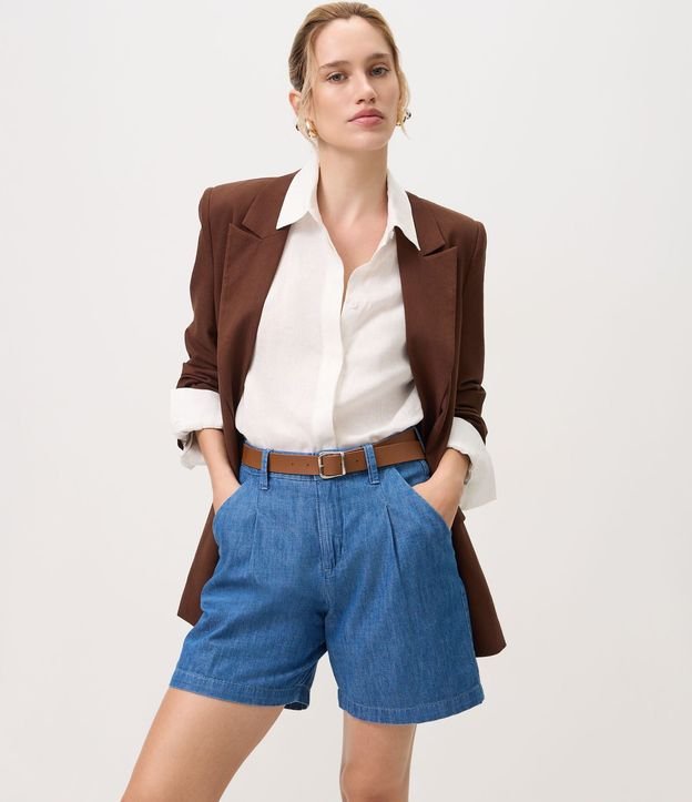 Short New Midi en Jeans Sastre con Cinturón