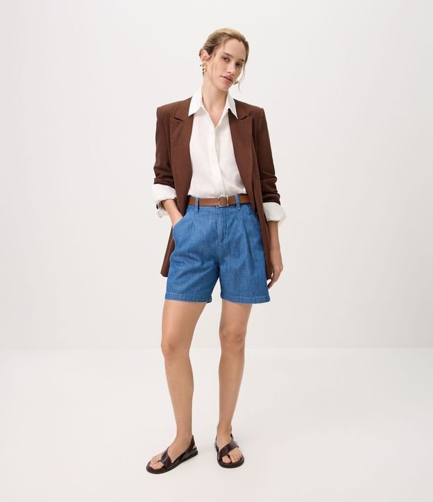Short New Midi en Jeans Sastre con Cinturón 2