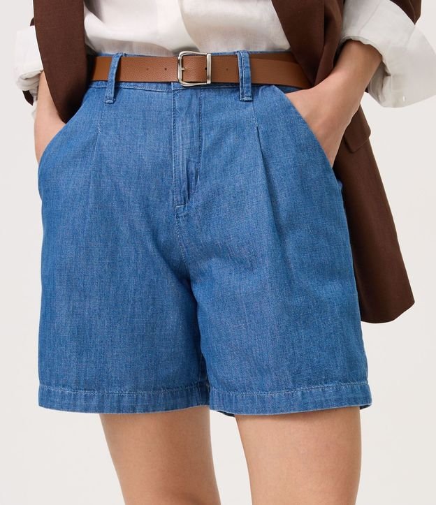 Short New Midi en Jeans Sastre con Cinturón 3