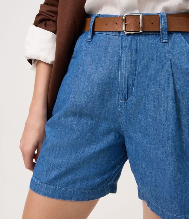 Short New Midi en Jeans Sastre con Cinturón 4