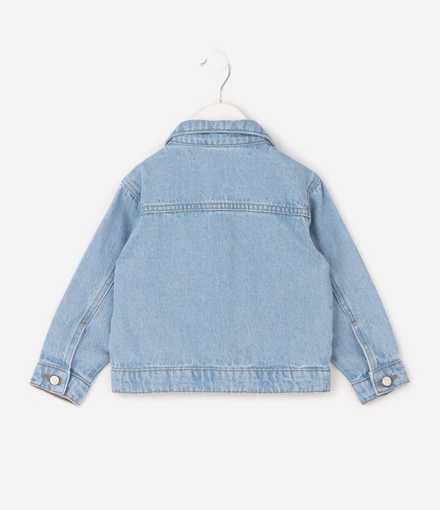 Campera Jeans Infantil Mini Bordado Tropical - Talle 1 a 6 años 3