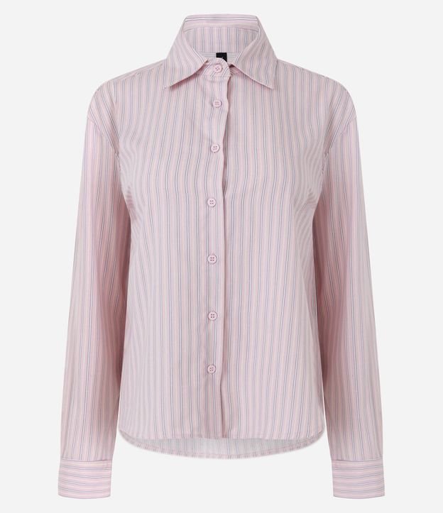 Camisa Oversized Rayada en Tricolina 5