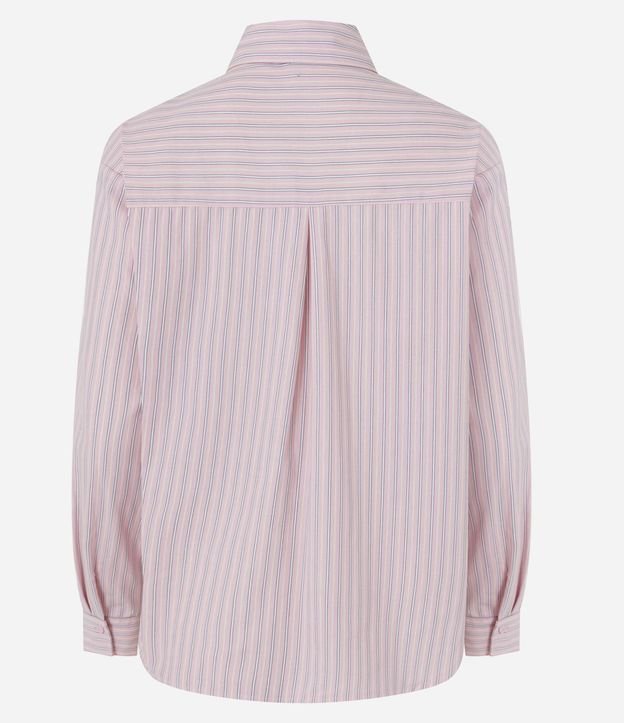 Camisa Oversized Rayada en Tricolina 6