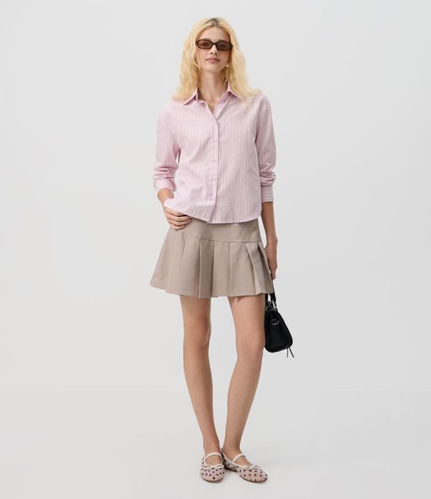 Camisa Oversized Rayada en Tricolina 2