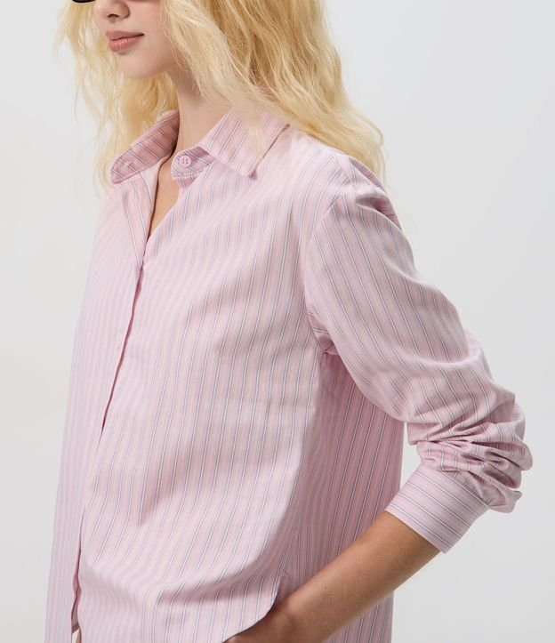 Camisa Oversized Rayada en Tricolina 3