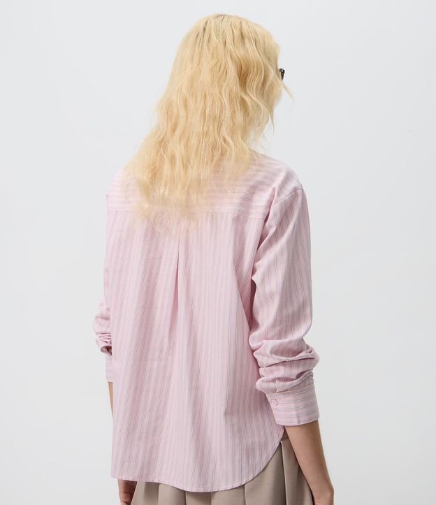 Camisa Oversized Rayada en Tricolina 4