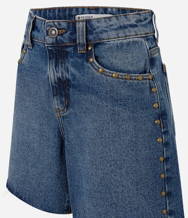 Short Midi en Jeans con Cintura Mediana y Tachuelas 2
