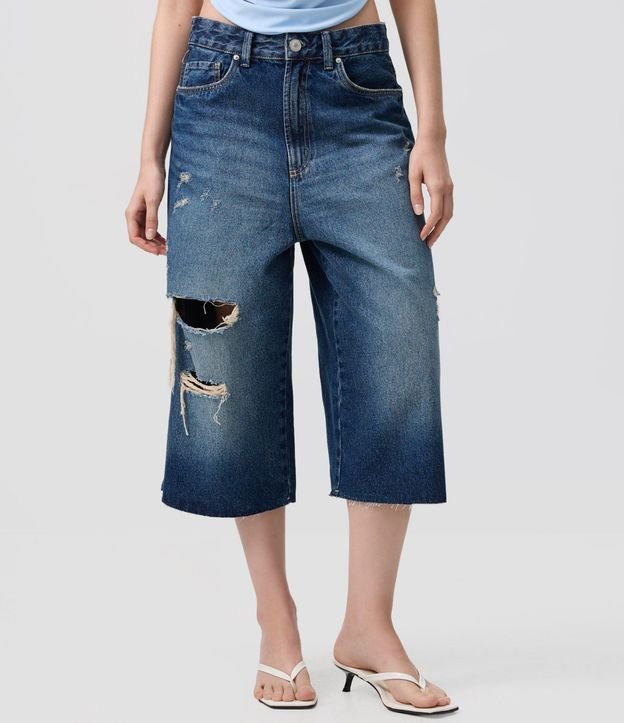 Bermuda Jorts en Jeans con Desgastes Localizados 3