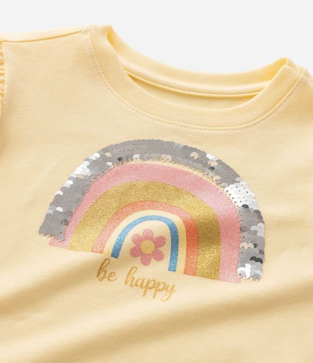 Conjunto Infantil Poim Blusa Manga Corta y Short Pollera Arco-Íris Talle 1 a 6 años 4
