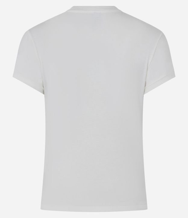Remera Baby Tee con Estampado Lírio y Aplicación en Pedrerias 7