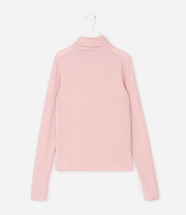 Blusa Infantil Acanalada en Algodón con Cuello Alto - Talle 5 a 16 años 3