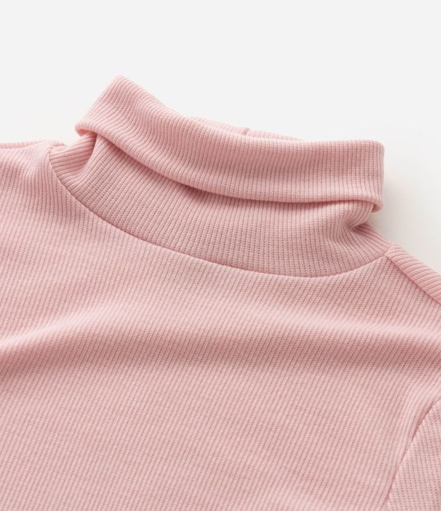 Blusa Infantil Acanalada en Algodón con Cuello Alto - Talle 5 a 16 años 5