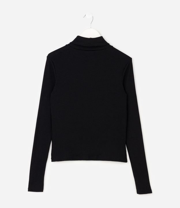 Blusa Infantil Acanalada en Algodón con Cuello Alto - Talle 5 a 16 años 3