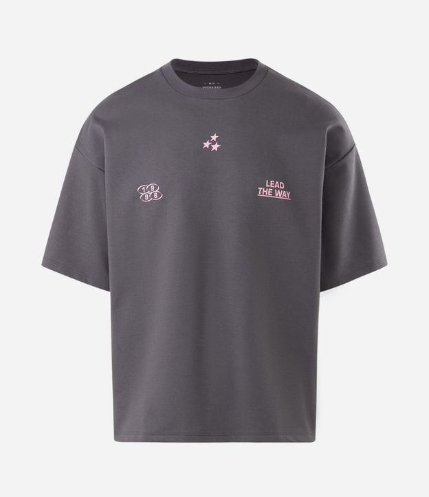 Remera Oversized con Lettering Lead The Way 5