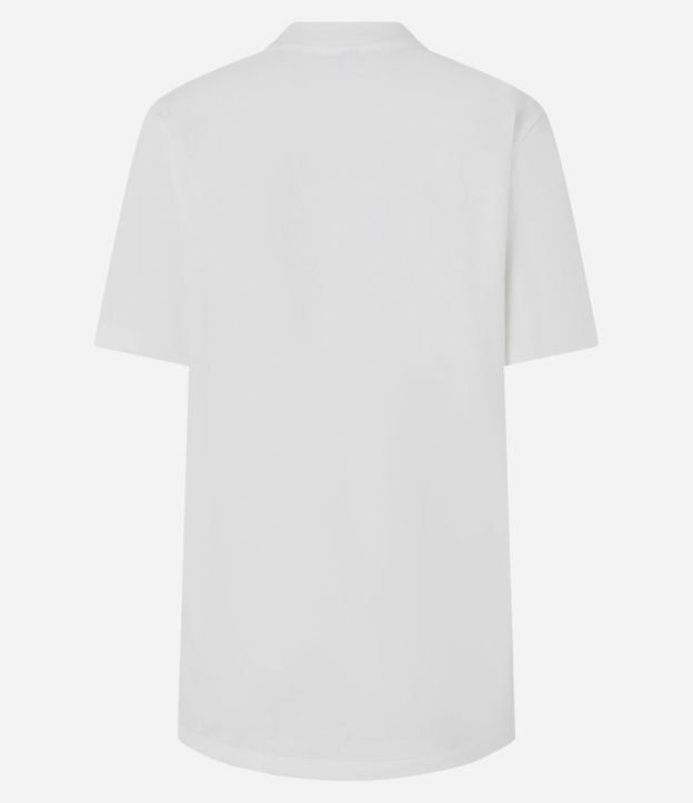 Remera Alargada en Algodón con Estampado Floral y Lettering Botanist 6