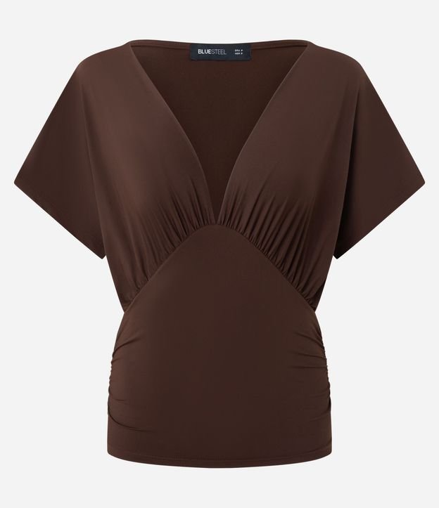 Blusa en Microfibra con Escote V y Manga Murciélago 5