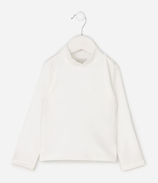 Blusa Térmica Infantil con Detalle de Flor en Relieve - Talle 1 A 6 años 1
