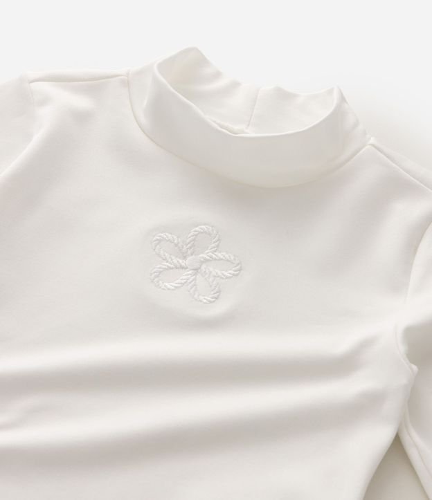 Blusa Térmica Infantil con Detalle de Flor en Relieve - Talle 1 A 6 años 4