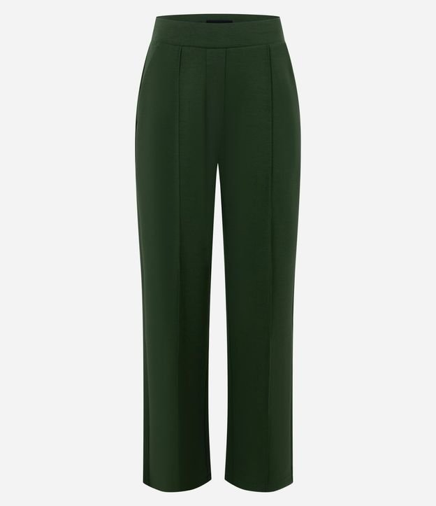 Pantalón Recto Deportiva con Frisos Delanteros y Cintura Ancha 5