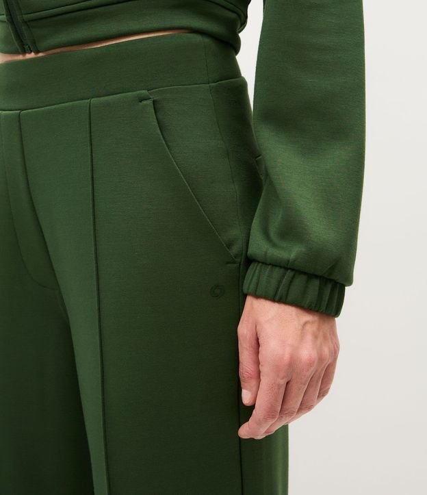 Pantalón Recto Deportiva con Frisos Delanteros y Cintura Ancha 3