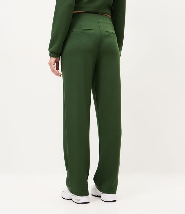 Pantalón Recto Deportiva con Frisos Delanteros y Cintura Ancha 4