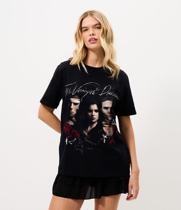 Remera en Algodón con Estampa The Vampire Diaries
