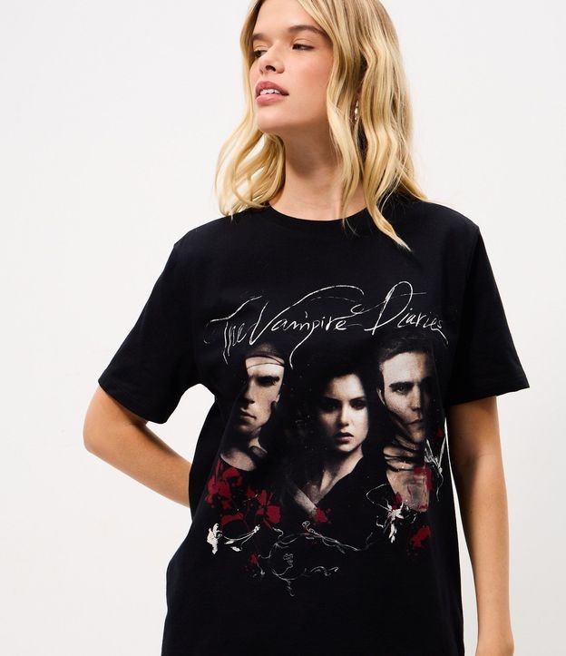 Remera en Algodón con Estampa The Vampire Diaries 3