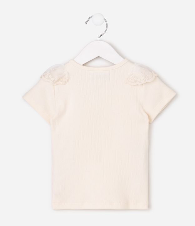Remera Infantil en Rib con Tule y Lentejuela - Talle 1 a 6 años 3