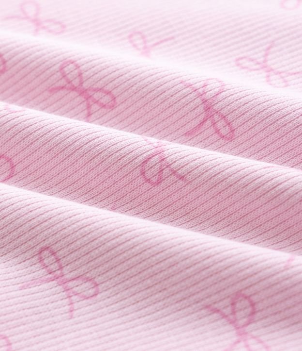 Musculosa Infantil en Rib con Estampado de Moñitas - Talle 1 a 6 años 3