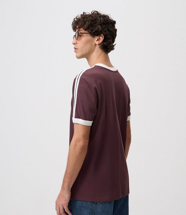 Remera Regular en Algodón con Rayas en los Hombros 3