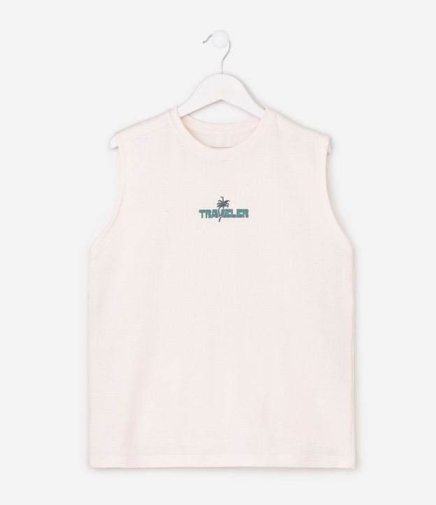 Musculosa Infantil en Algodón con Estampado Localizada - Talle 5 A 16 años 3