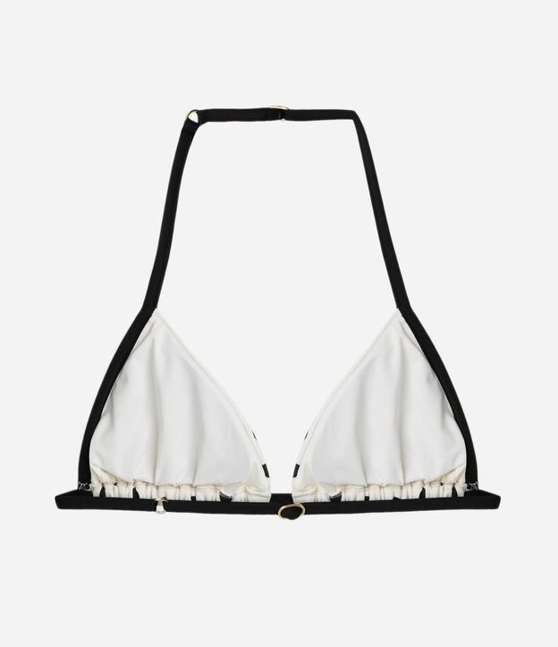 Bikini Top Triangular Fruncido con Estampa de Lunares 2