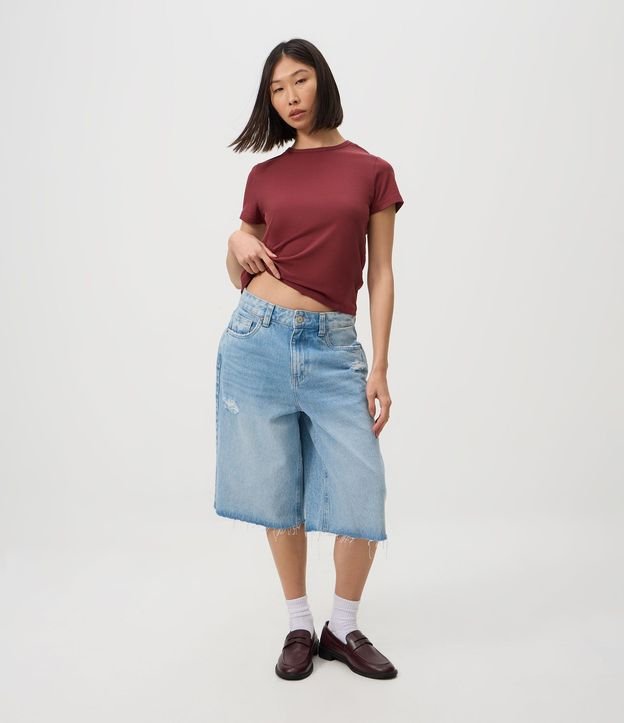 Blusa Slim Básica en Algodón Peruano con Cuello Redondo 2