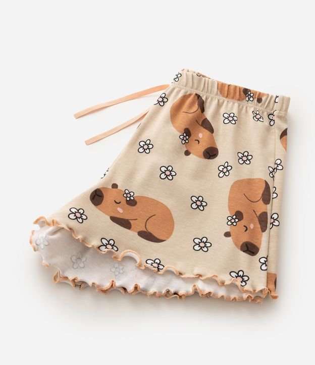 Conjunto de Pijama Infantil en Algodón con Estampa de Carpinchos - Talle 5 A 16 años 4