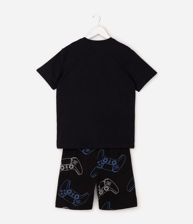 Conjunto de Pijama Infantil PlayStation con Blusa y Short - Talle 7 a 16 años 3