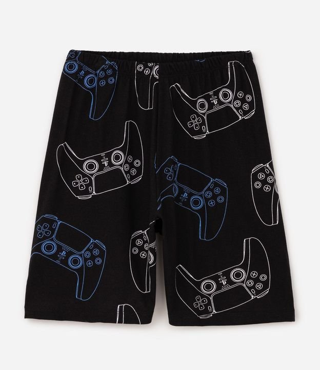 Conjunto de Pijama Infantil PlayStation con Blusa y Short - Talle 7 a 16 años 4