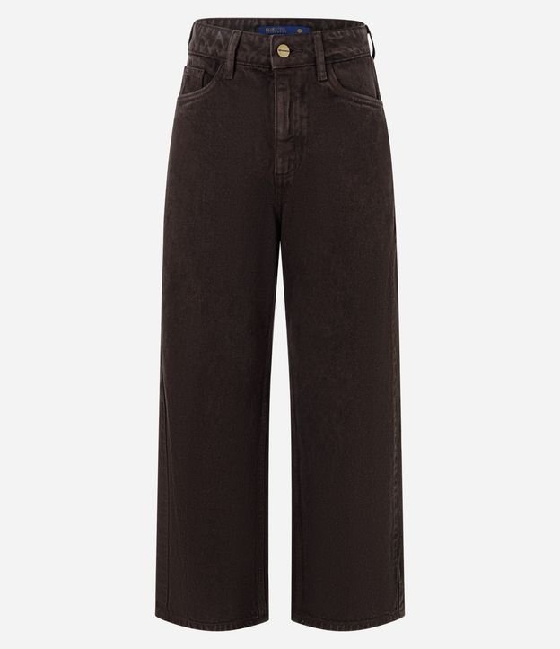 Pantalón Recto Cropped en Sarga con Bolsillos 2
