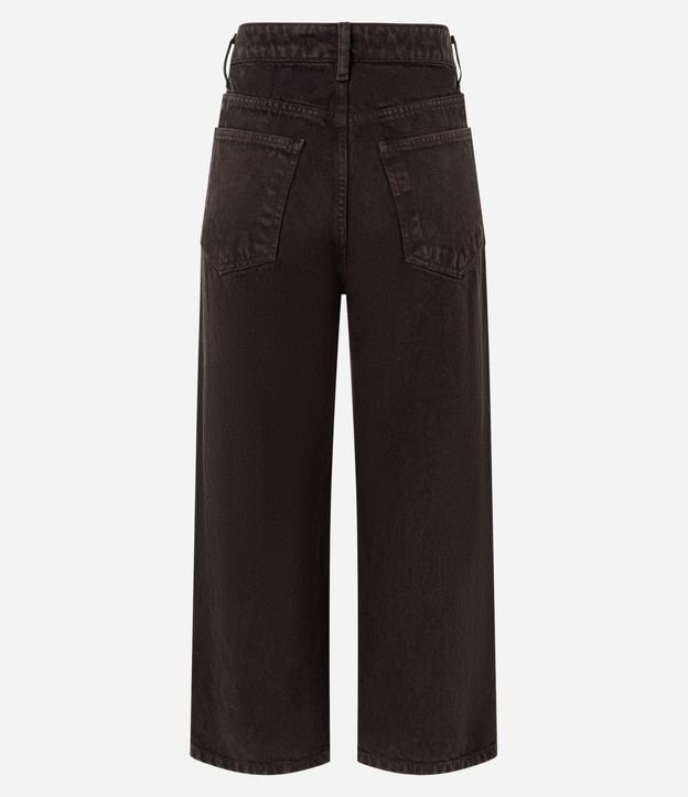 Pantalón Recto Cropped en Sarga con Bolsillos 3