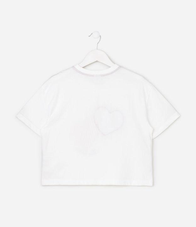 Blusa Infantil Boxy en Algodón con Aplicación de Corazones - Talle 5 a 16 años 7