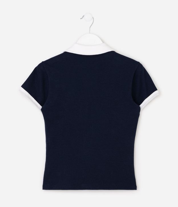 Blusa Infantil en Cotton College con Rayas Laterales - Talle 5 a 16 años 2