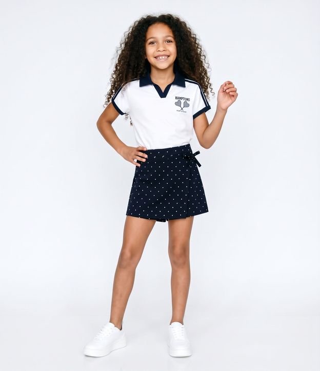 Blusa Infantil en Cotton College con Rayas Laterales - Talle 5 a 16 años 1