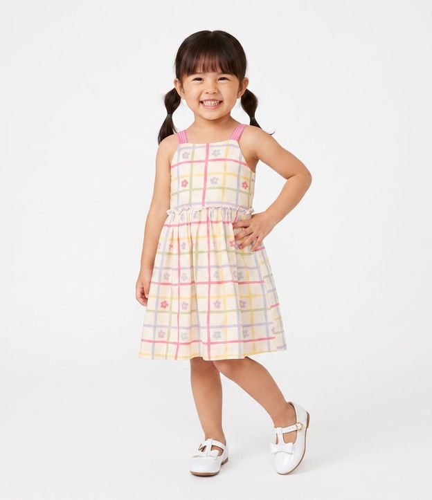 Vestido Infantil en Algodón sin Manga - Talle 1m a 6 años
