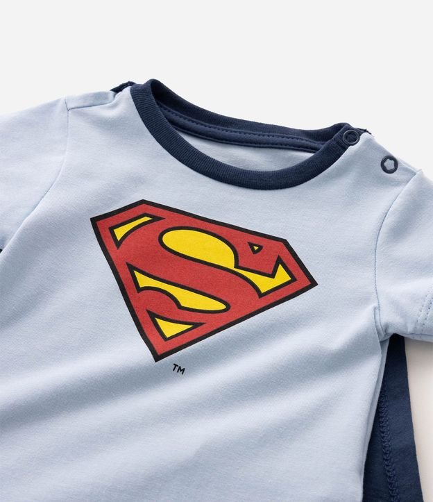 Body Bebé Cotton Super Homem con Capa Desmontable Tam  03 a 18 Meses 5