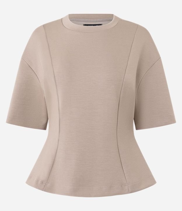 Blusa Peplum en Modal con Recortes Estructurados 5