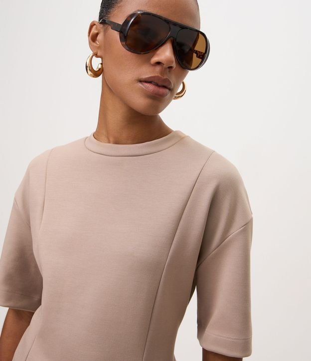 Blusa Peplum en Modal con Recortes Estructurados 3