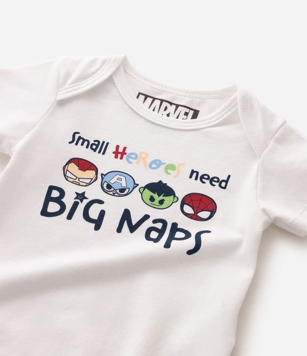 Body Bebé en Algodón Marvel con Estampa de los Vengadores - Talle 0 a 18 Meses 5