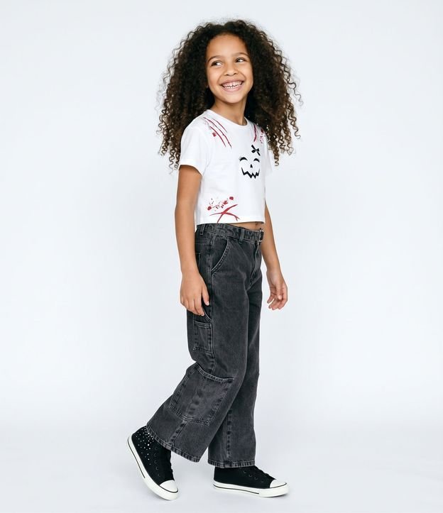 Remera Infantil en Algodón Estampado Halloween - Talle 5 a 16 años 2