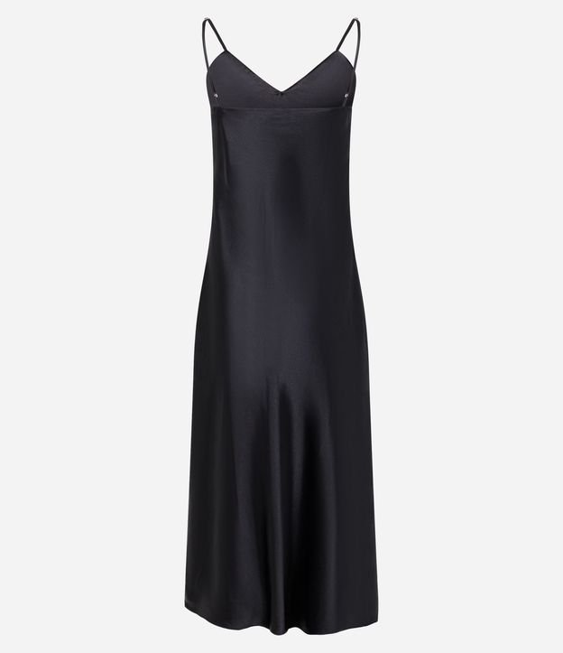 Vestido Slip Satinado con Breteles Finos 2