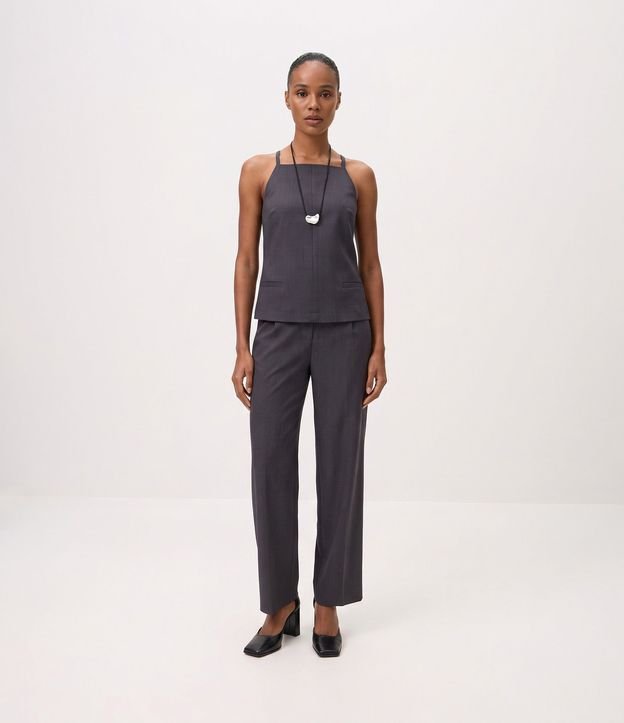 Pantalón Wide Leg Sastrería con Pliegues Delanteros 2
